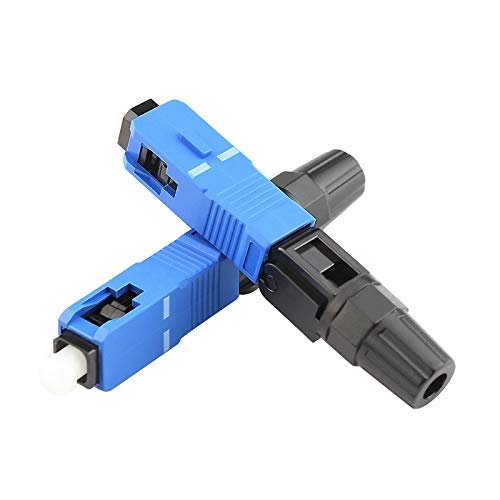 50pack FTTH SC/UPC Optical Fiber Cable Quick Fast Connector Adapter Single Mode for CATV Network (50Pcs/Lot)