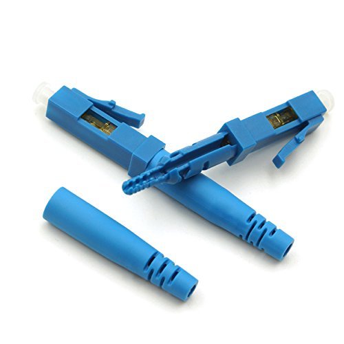 100pack FTTH LC/UPC Optical Fiber Cable Quick LC Fast Connector Adapter Single Mode for CATV Network (100Pcs/Lot)