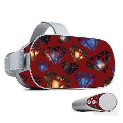 MightySkins Skin Compatible with Oculus Go Mobile VR - Diamond Galaxy | Protective, Durable, and Unique Vinyl Decal wrap Cover | Easy to Apply, Remove, and Change Styles | Made in The USA