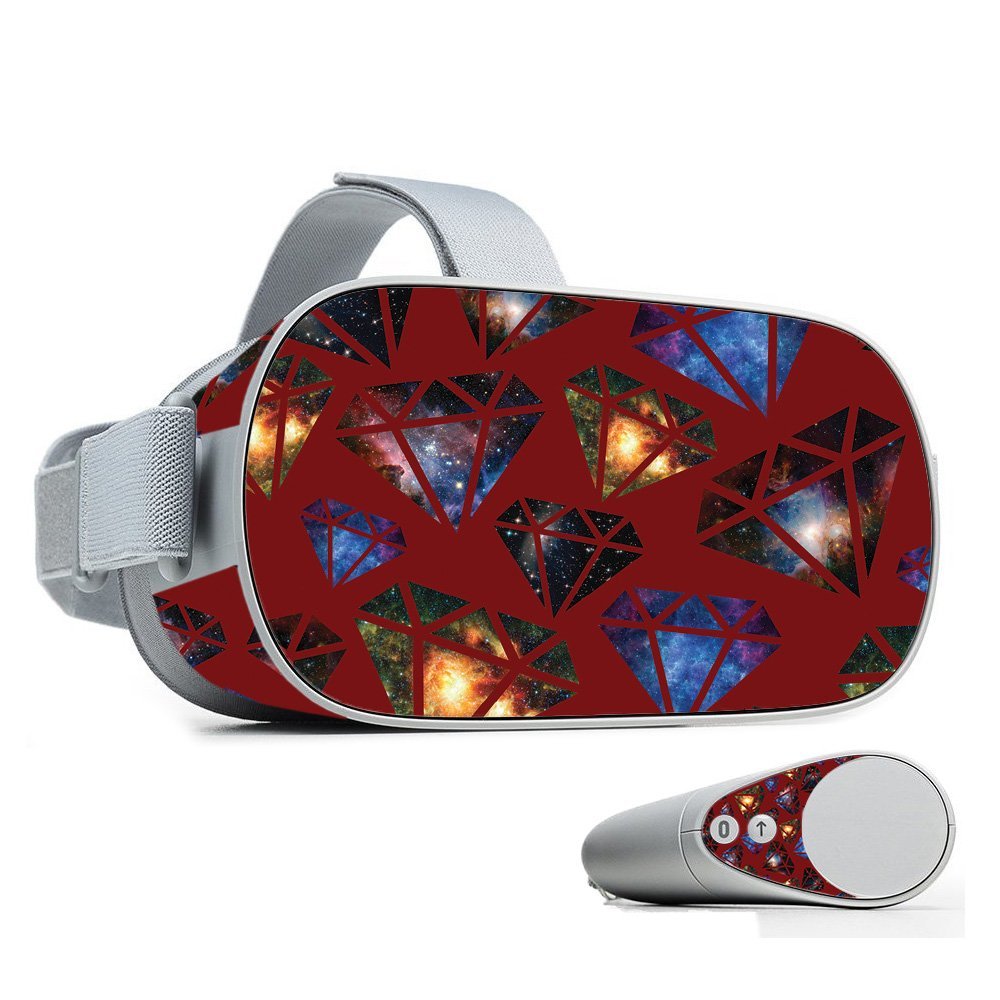 MightySkins Skin Compatible with Oculus Go Mobile VR - Diamond Galaxy | Protective, Durable, and Unique Vinyl Decal wrap Cover | Easy to Apply, Remove, and Change Styles | Made in The USA