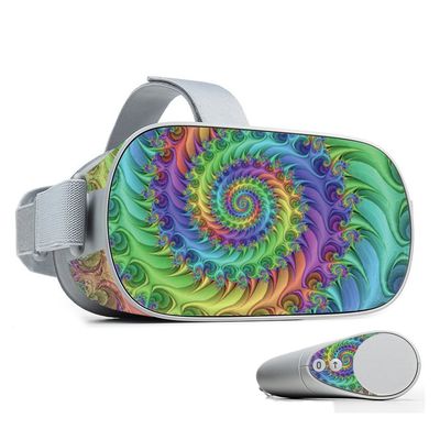 MightySkins Skin Compatible with Oculus Go Mobile VR - Tripping | Protective, Durable, and Unique Vinyl Decal wrap Cover | Easy to Apply, Remove, and Change Styles | Made in The USA