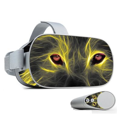 MightySkins Skin Compatible with Oculus Go Mobile VR - Neon Wolf | Protective, Durable, and Unique Vinyl Decal wrap Cover | Easy to Apply, Remove, and Change Styles | Made in The USA