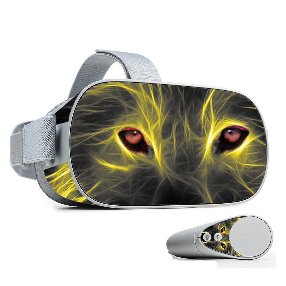 MightySkins Skin Compatible with Oculus Go Mobile VR - Neon Wolf | Protective, Durable, and Unique Vinyl Decal wrap Cover | Easy to Apply, Remove, and Change Styles | Made in The USA