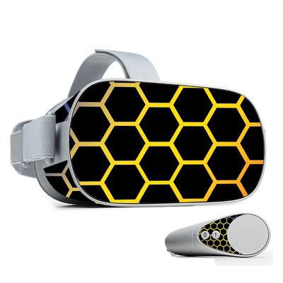 MightySkins Skin Compatible with Oculus Go Mobile VR - Primary Honeycomb | Protective, Durable, and Unique Vinyl Decal wrap Cover | Easy to Apply, Remove, and Change Styles | Made in The USA