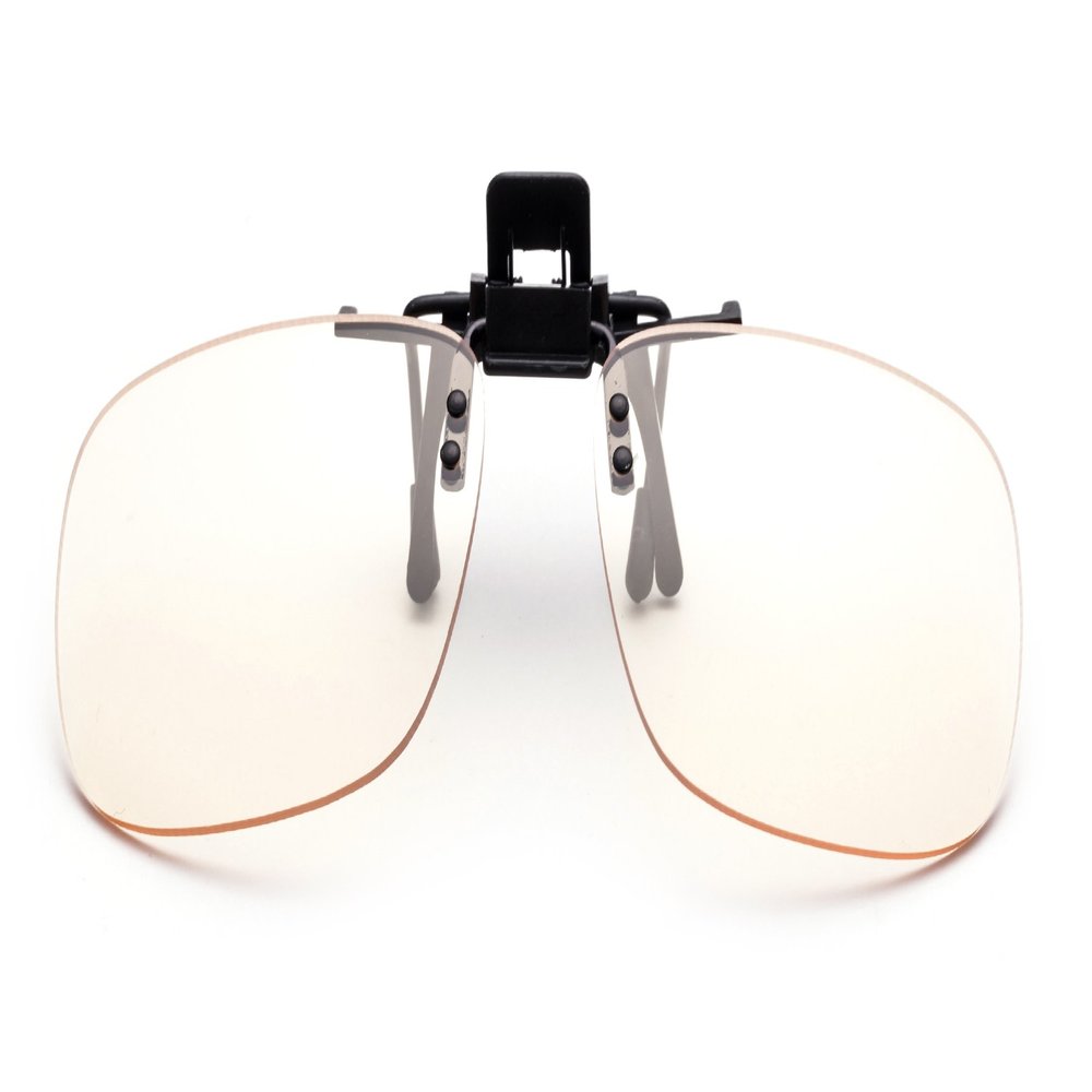 Blue Light Blocking Clip-on/Flip-up Computer Glasses Easy Fits on Frames