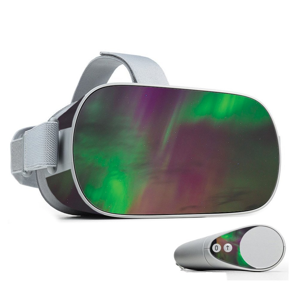 MightySkins Skin Compatible with Oculus Go Mobile VR - Aurora Borealis | Protective, Durable, and Unique Vinyl Decal wrap Cover | Easy to Apply, Remove, and Change Styles | Made in The USA