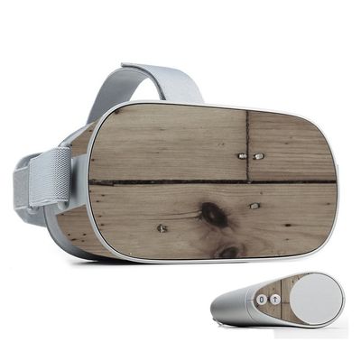 MightySkins Skin Compatible with Oculus Go Mobile VR - Wooden | Protective, Durable, and Unique Vinyl Decal wrap Cover | Easy to Apply, Remove, and Change Styles | Made in The USA