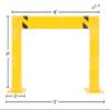 Vestil HPRO-SQ-48-24-5 Steel Square High Profile Machinery and Rack Guard 48 in. x 24 in. x 5 in. Yellow view 2