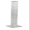 Vestil GR-F3R-BO-TP42-HDG Galvanized Steel Rigid Tube Post Bolt On Style 3-1/24 in. for 3 Ribbed Bolt On Style Guard Rails Gray view 1