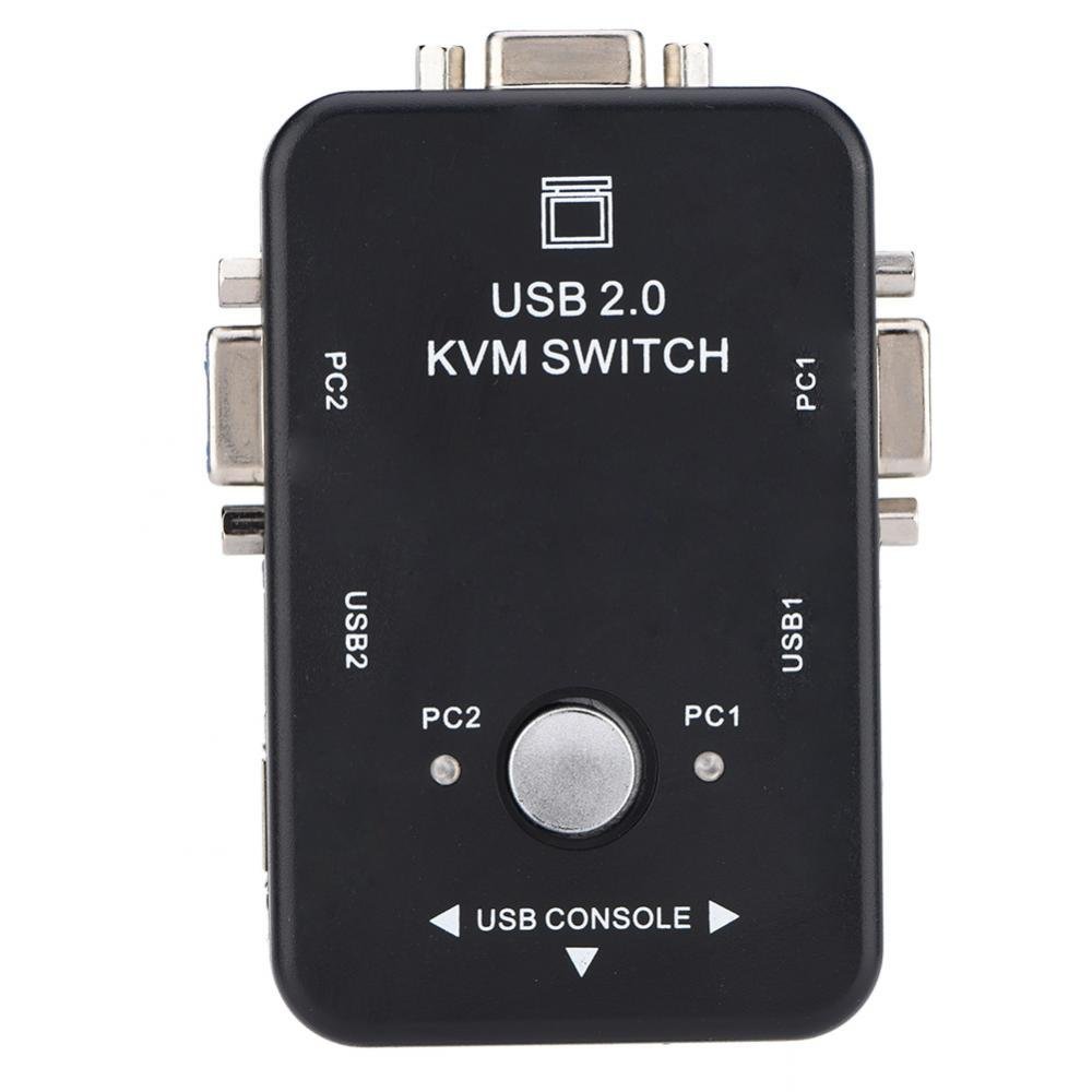 Fosa 2/4 Ports KVM VGA Manual Box USB 2.0 Video Sharing Adapter for DOS,Win3X, / 98 / 98SE / 2000 / ME/X (2)