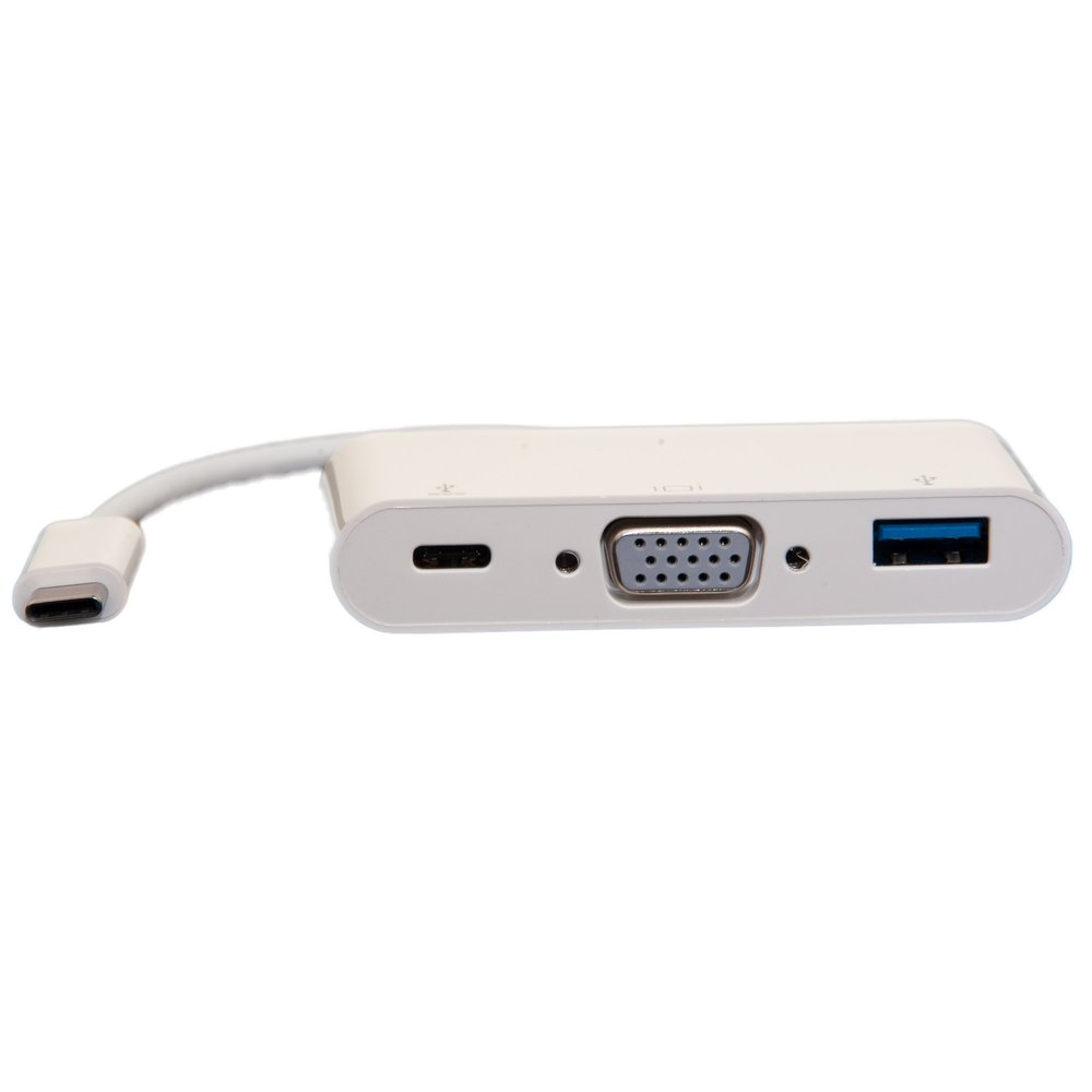 CableWholesale USB-C 3.1, 3-in-1 Mini Dock, SVGA, USB 3.0 Type-A, & USB-C Charge Port