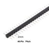 uxcell 10Pcs 2.0mm Pitch 40-Pin 8.6mm Length Single Row Straight Connector Pin Header Strip for Prototype Shield view 3