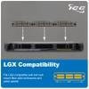 ICC LC-LC Fiber Optic Adapter Panel, LGX Compatible, 24 Fibers, Multimode, Beige 94V-0 Adapters, Push Fasteners, Black Steel view 2