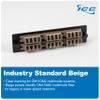 ICC LC-LC Fiber Optic Adapter Panel, LGX Compatible, 24 Fibers, Multimode, Beige 94V-0 Adapters, Push Fasteners, Black Steel view 4