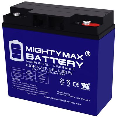 Mighty Max Battery 12V 18AH GEL Battery Replaces ADT Security Alarm 476746-4 Pack