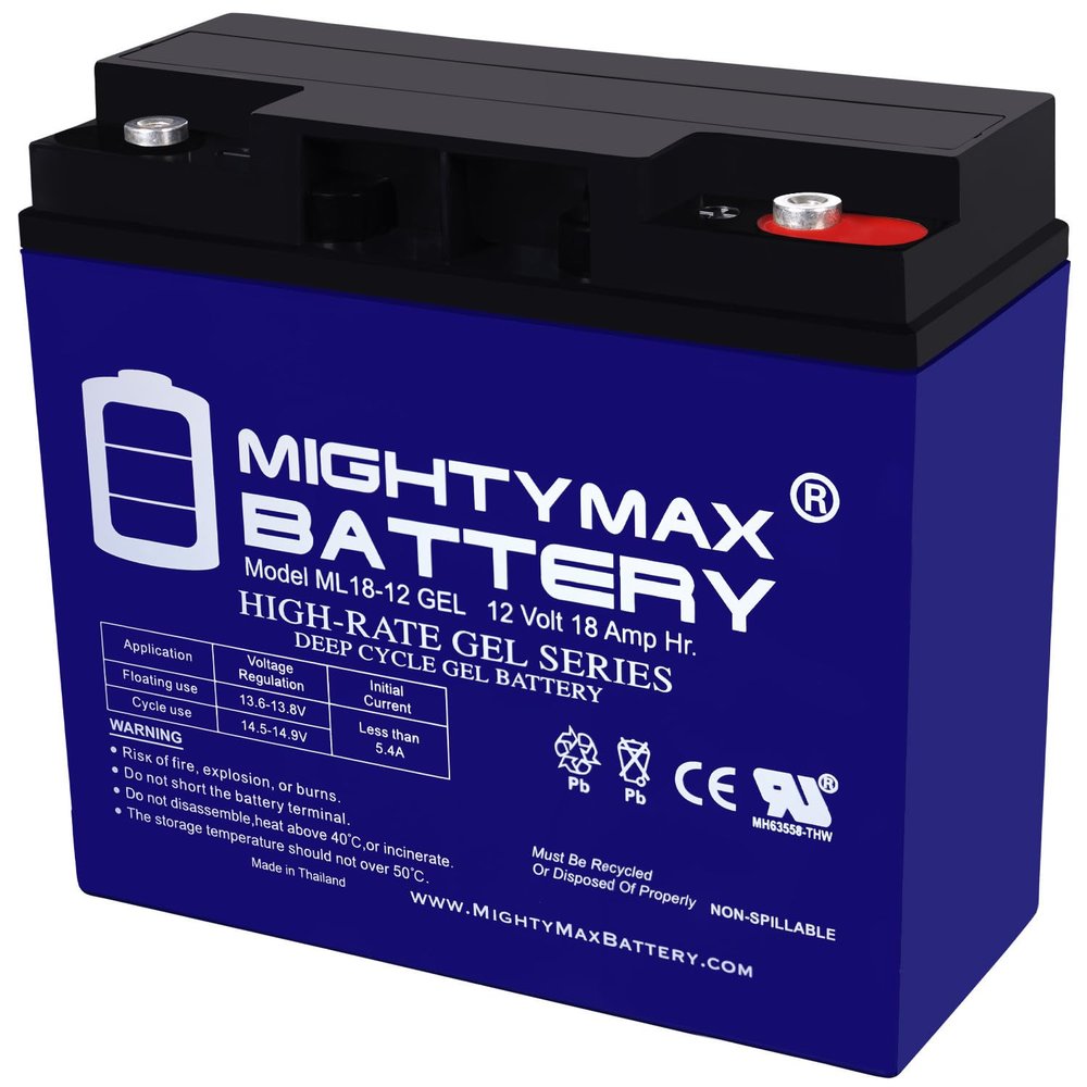Mighty Max Battery 12V 18AH GEL Battery Replaces ADT Security Alarm 476746-4 Pack