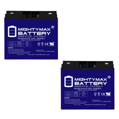 Mighty Max Battery 12V 18AH GEL Replaces Battery for APC SU1400BX120 SU1400X145-2 Pack