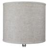 FenchelShades.com 14" Top Diameter x 14" Bottom Diameter 12" Height Cylinder Drum Lampshade USA Made (Designer Oatmeal) view 2