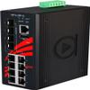 Antaira LMX-1204G-SFP-T Industrial-Grade 12-Port Managed Gigabit Ethernet Switch, 4 SFP Slots, DIN-Rail Mount, -40 to 75C Operating Temperature, Redundant 12 to 48 VDC Power Input view 1
