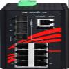 Antaira LMX-1204G-SFP-T Industrial-Grade 12-Port Managed Gigabit Ethernet Switch, 4 SFP Slots, DIN-Rail Mount, -40 to 75C Operating Temperature, Redundant 12 to 48 VDC Power Input view 3