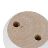 4pcs 40mmx67mm White Eucalyptus Wood Round Bun Furniture Feet Sofa Cabinet Couch Leg view 3