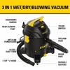 STANLEY 10 Gallon Wet Dry Vacuum, 6 Peak HP Poly Built-in Drain Shop Vac Blower with Powerful Suction, Multifunctional Shop Vacuum W/ 6 Horsepower Motor for Job Site, Garage, Basement, Van, Workshop view 2