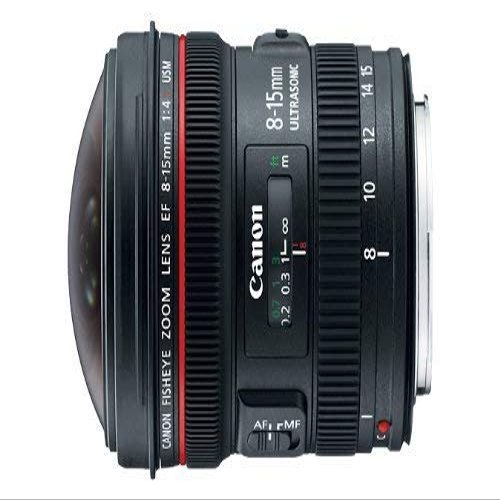 Canon EF 8-15mm f/4L Fisheye USM Ultra-Wide Zoom Lens for Canon EOS SLR Cameras (Renewed)