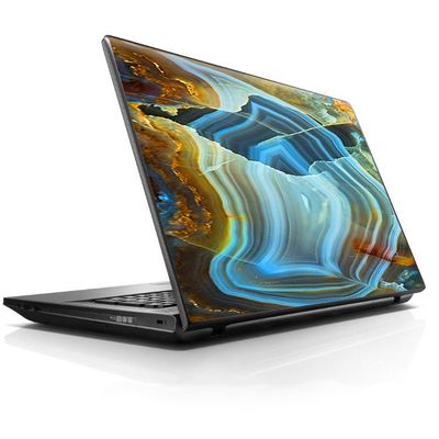 15 15.6 inch Laptop Notebook Skin Vinyl Sticker Cover Decal Fits 13.3" 14" 15.6" 16" HP Lenovo Apple Mac Dell Compaq Asus Acer Beautiful Geode Precious Stone Blue Brown
