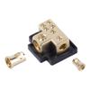 225FWY Gold Power Ground Distribution Block 0/2/4/8 Gauge in (4) 8 Gauge Out Marine Car AWG view 1