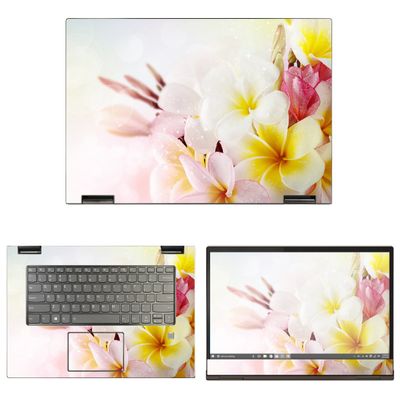 Decalrus - Protective Decal Plumeria Flower Skin Sticker for Lenovo Yoga 730-15 (15.6" Screen) case Cover wrap LEyoga730_15-182
