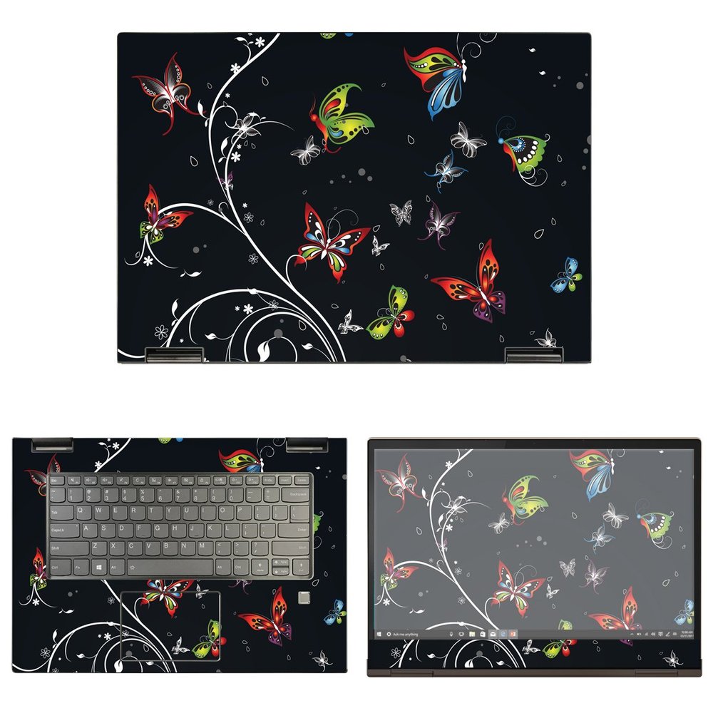Decalrus - Protective Decal Butterfly Skin Sticker for Lenovo Yoga 730-15 (15.6" Screen) case Cover wrap LEyoga730_15-28