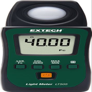 Extech LT505 Pocket Light Meter Compact Lux & Foot-Candle Meter, Measures Ambient Light for Photography, HVAC, Workplace, and Industrial Applications, Backlit LCD Display