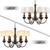 Wellmet Small Lamp Shades,ONLY for Candle Bulbs,Clip-on Drum Mini Lampshades,Set of 6, 5.5"x 5.5"x5",Cream White view 4