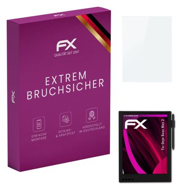 atFoliX Plastic Glass Protective Film compatible with Onyx Boox Max 2, 9H Hybrid-Glass FX Screen Protector
