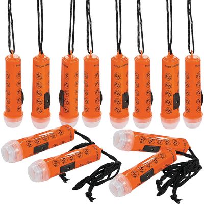 Fun Express Mini Halloween Flashlights on Rope 12 Pack