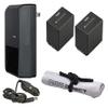 High Capacity Intelligent Batteries For Sony PXW-X70 (2 Units) + AC/DC Travel Charger + NW Cleaning Cloth view 1