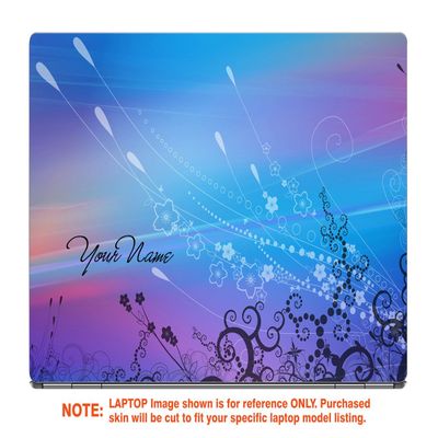 Decalrus - Protective Decal for The Dell XPS 15 9575 (15.6" Screen) Laptop with Customized Name DExps15_9575-Name14