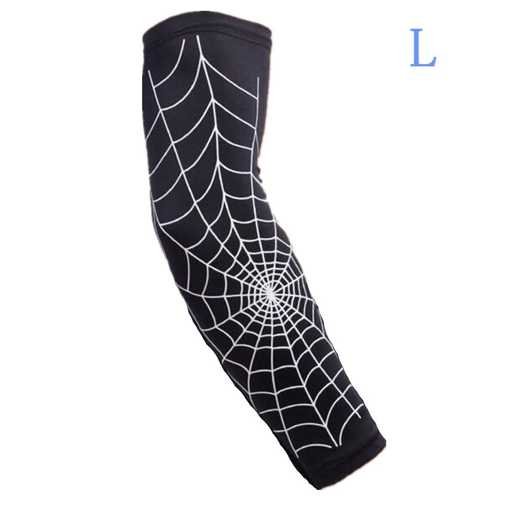 coinbuylot 1Pair Elastic Tattoo Sleeve Cover Light Tattoo Cover Up Forearm Band Arm Sleeves (B, L)