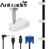 Antrader R-Type Cable Clamp 1/4 Inch White Nylon Cable Organizer Clips for Wire Management Pack of 200 with Screws view 2