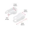 Antrader R-Type Cable Clamp 1/4 Inch White Nylon Cable Organizer Clips for Wire Management Pack of 200 with Screws view 3