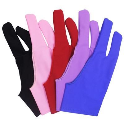 SENHAI 5 PCS Artist Glove for Drawing Tablets, 5 Colors Free Size Gloves for Graphic Tablet Left or Right Hand - Blue, Pink, Black, Purple, Red