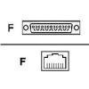 DIGI 76000699 Cable Adapter, Digi TS, RJ-45 to DB-25 Console Adapter, Digi One, PortServer TS, II 4 Pack DB-25F Console Adapter, 10 pin.