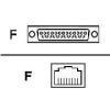 DIGI 76000699 Cable Adapter, Digi TS, RJ-45 to DB-25 Console Adapter, Digi One, PortServer TS, II 4 Pack DB-25F Console Adapter, 10 pin. view 1