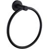 APLusee Hand Towel Ring, Matte Black, 304 Stainless Steel, Wall Mount view 1