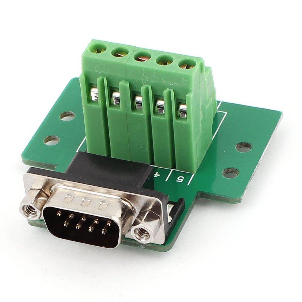 Aexit DB9 Male Relays Adapter Plate RS232 Serial to Screw Terminal PC Board Relays Signal Module