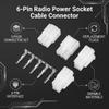 Zerone 6 Pin Power Socket Cable Connector Plug for Yaesu Short Wave FT-897D FT-857D IC-725A - 5 PCS view 3