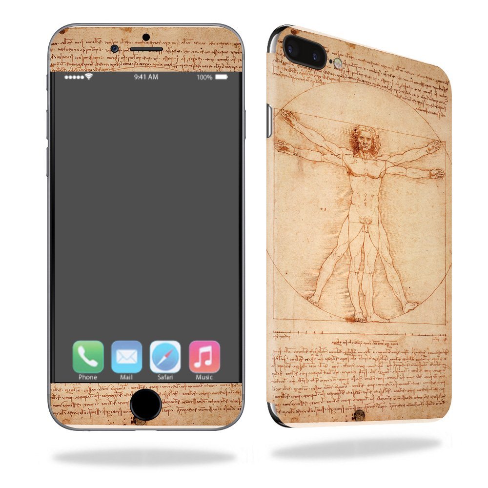 MightySkins Skin Compatible with Apple iPhone 7 Plus - Vitruvian Man | Protective, Durable, and Unique Vinyl Decal wrap Cover | Easy to Apply, Remove, and Change Styles | Made in The USA