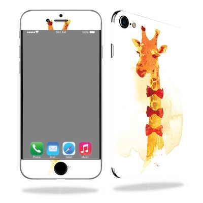 MightySkins Skin Compatible with Apple iPhone SE (2020) / 7/8 - Elegant Giraffe | Protective, Durable, and Unique Vinyl Decal wrap Cover | Easy to Apply, Remove, and Change Styles | Made in The USA