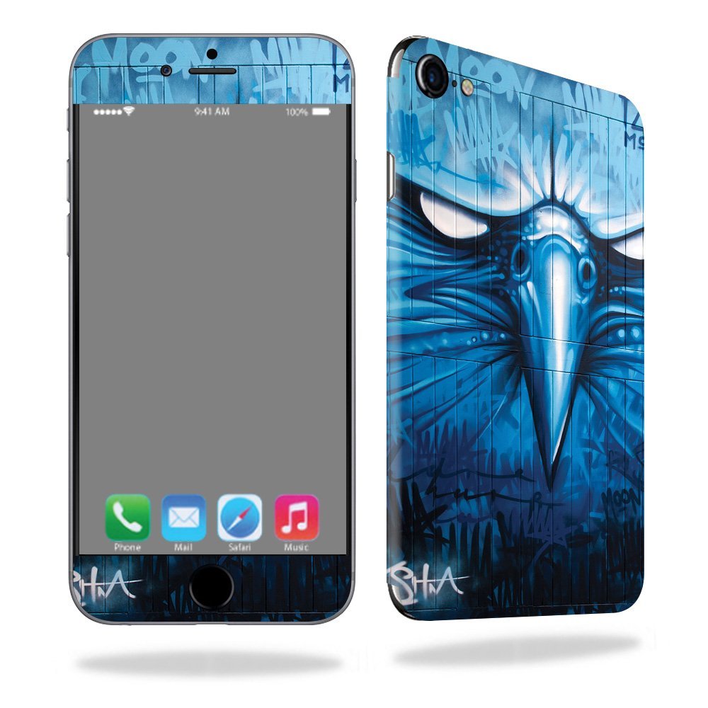 MightySkins Skin Compatible with Apple iPhone SE (2020) / 7/8 - Blue Eagle | Protective, Durable, and Unique Vinyl Decal wrap Cover | Easy to Apply, Remove, and Change Styles | Made in The USA