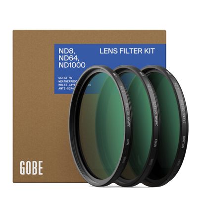 Gobe 46mm ND8, ND64, ND1000 Lens Filter Kit